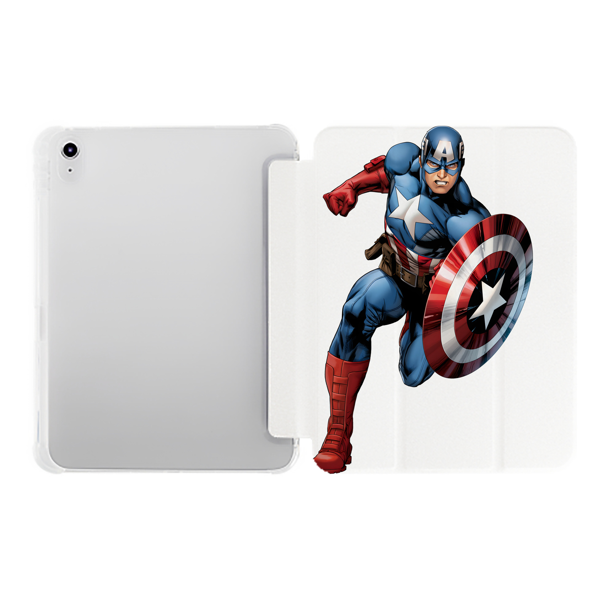 （画像用） アベンジャーズ The Avengers IPad ケース ペン収納付き 三つ折りスタンド PUレザー×シリコン 対応機種9.5/10.5/10.9インチ